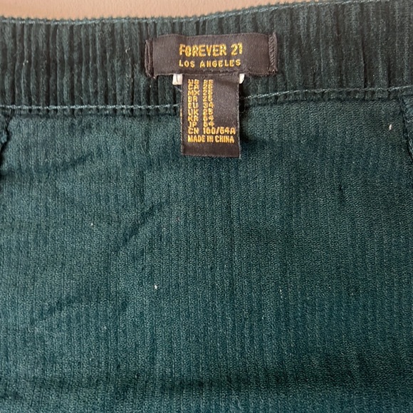 Forever 21 Forest Green Corduroy Mini skirt - Picture 6 of 9